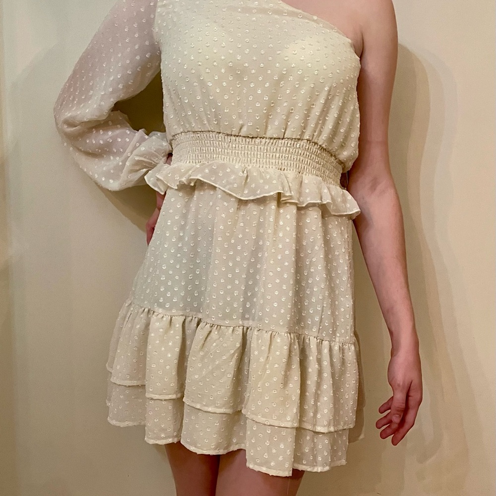 White ruffled Dress